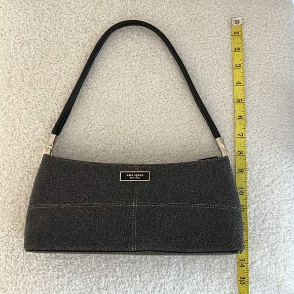 Vintage Y2K Felt Fabric Shoulder Bag | Felt Fabric and Faux leather strap - Picture 10 of 11